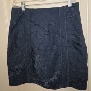 Nanette Lepore Navy Textured Mini Skirt